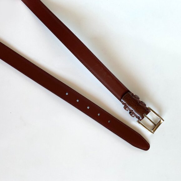 Aurelio Valentino Genuine Leather Men's Size 40 Men's Belt Brown - Picture 3 of 7